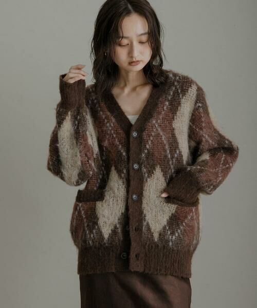 SENSE OF PLACE by URBAN RESEARCH / センスオブプレイス バイ アーバンリサーチ ニット・セーター | アーガイルVネックカーディガン | 詳細5