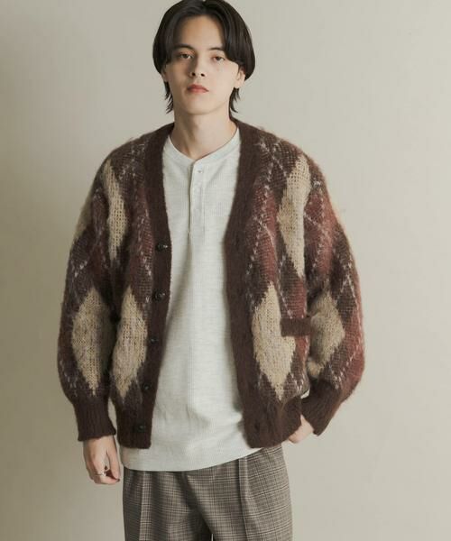 SENSE OF PLACE by URBAN RESEARCH / センスオブプレイス バイ アーバンリサーチ ニット・セーター | アーガイルVネックカーディガン | 詳細9