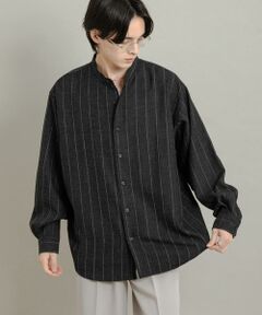 SENSE OF PLACE by URBAN RESEARCH / センスオブプレイス バイ アーバンリサーチ シャツ・ブラウス | ウールタッチストライプバンドカラーシャツ