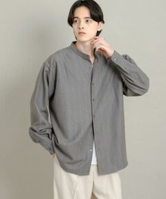 SENSE OF PLACE by URBAN RESEARCH / センスオブプレイス バイ アーバンリサーチ シャツ・ブラウス | ウールタッチストライプバンドカラーシャツ