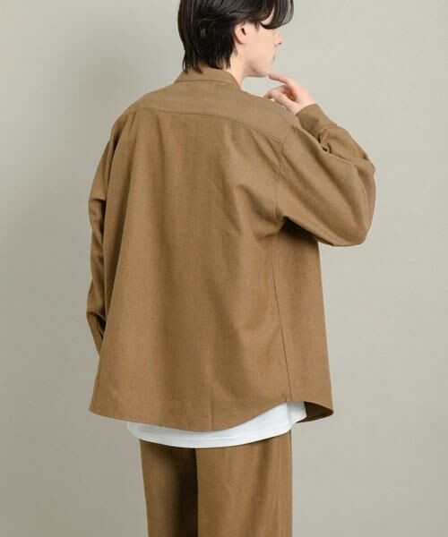 SENSE OF PLACE by URBAN RESEARCH / センスオブプレイス バイ アーバンリサーチ シャツ・ブラウス | ウールタッチストライプバンドカラーシャツ | 詳細2