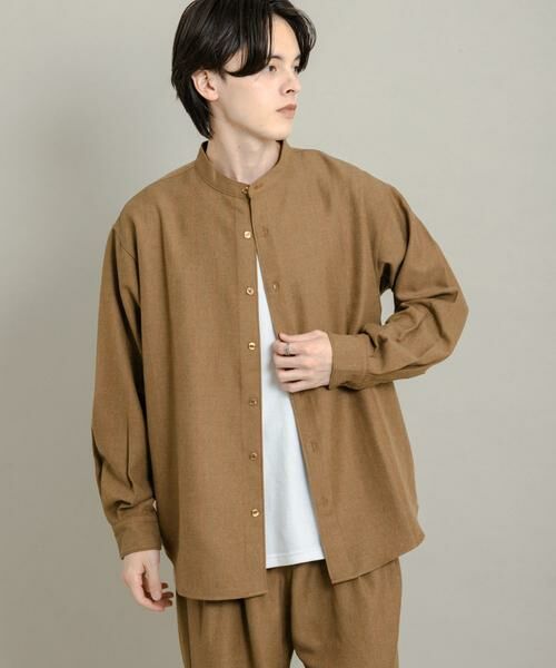 SENSE OF PLACE by URBAN RESEARCH / センスオブプレイス バイ アーバンリサーチ シャツ・ブラウス | ウールタッチストライプバンドカラーシャツ | 詳細4