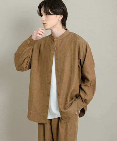 SENSE OF PLACE by URBAN RESEARCH / センスオブプレイス バイ アーバンリサーチ シャツ・ブラウス | ウールタッチストライプバンドカラーシャツ | 詳細5