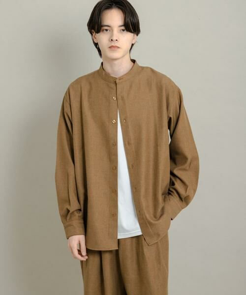 SENSE OF PLACE by URBAN RESEARCH / センスオブプレイス バイ アーバンリサーチ シャツ・ブラウス | ウールタッチストライプバンドカラーシャツ | 詳細6