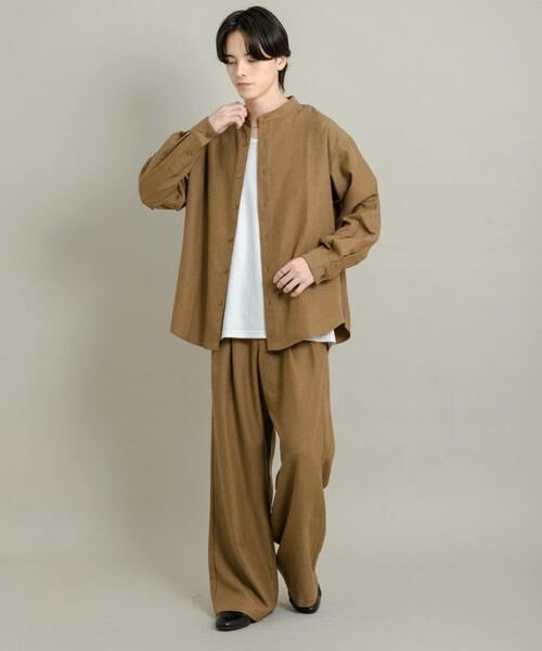 SENSE OF PLACE by URBAN RESEARCH / センスオブプレイス バイ アーバンリサーチ シャツ・ブラウス | ウールタッチストライプバンドカラーシャツ | 詳細8