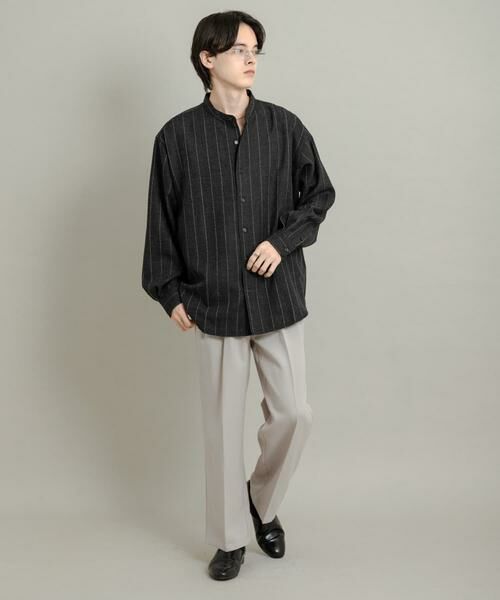 SENSE OF PLACE by URBAN RESEARCH / センスオブプレイス バイ アーバンリサーチ シャツ・ブラウス | ウールタッチストライプバンドカラーシャツ | 詳細16