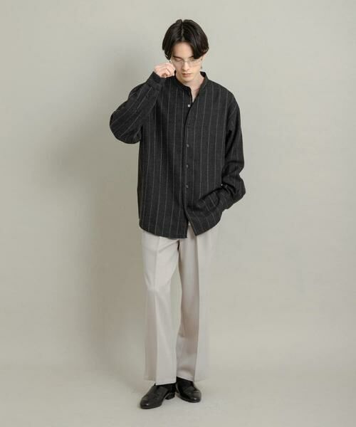 SENSE OF PLACE by URBAN RESEARCH / センスオブプレイス バイ アーバンリサーチ シャツ・ブラウス | ウールタッチストライプバンドカラーシャツ | 詳細17