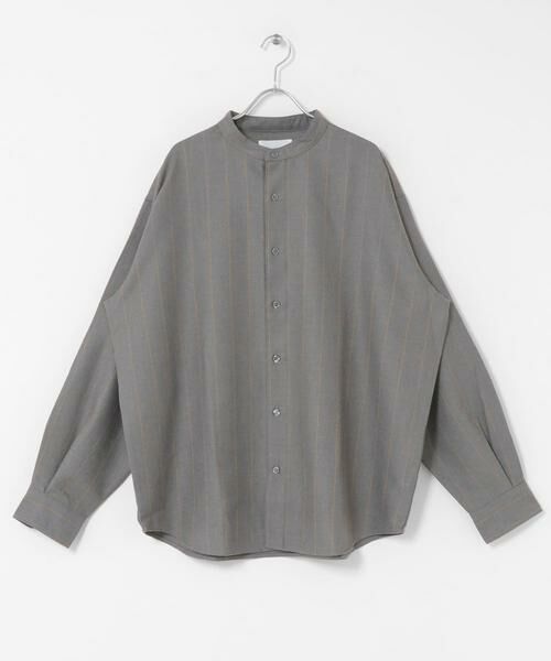SENSE OF PLACE by URBAN RESEARCH / センスオブプレイス バイ アーバンリサーチ シャツ・ブラウス | ウールタッチストライプバンドカラーシャツ | 詳細30