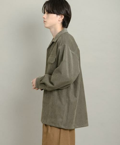 SENSE OF PLACE by URBAN RESEARCH / センスオブプレイス バイ アーバンリサーチ シャツ・ブラウス | ブロックコーデュロイオープンカラーシャツ | 詳細4