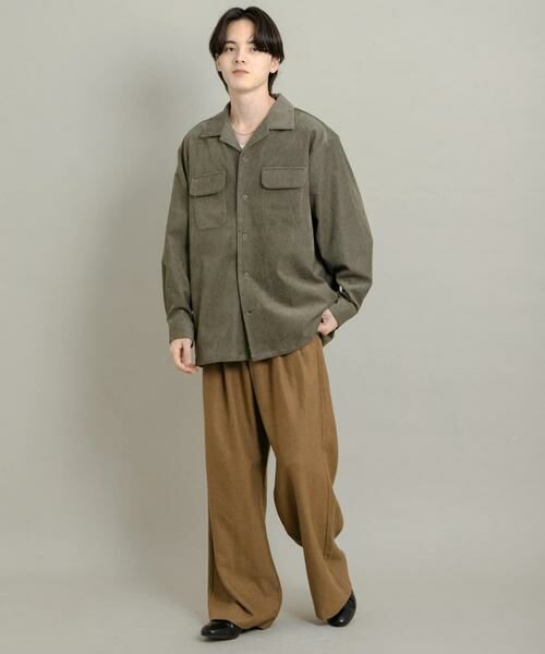 SENSE OF PLACE by URBAN RESEARCH / センスオブプレイス バイ アーバンリサーチ シャツ・ブラウス | ブロックコーデュロイオープンカラーシャツ | 詳細6