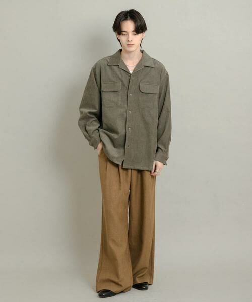SENSE OF PLACE by URBAN RESEARCH / センスオブプレイス バイ アーバンリサーチ シャツ・ブラウス | ブロックコーデュロイオープンカラーシャツ | 詳細7