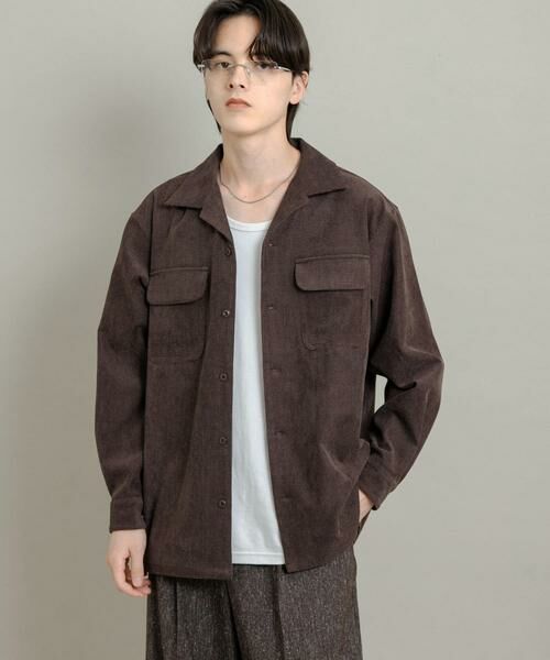 SENSE OF PLACE by URBAN RESEARCH / センスオブプレイス バイ アーバンリサーチ シャツ・ブラウス | ブロックコーデュロイオープンカラーシャツ | 詳細11