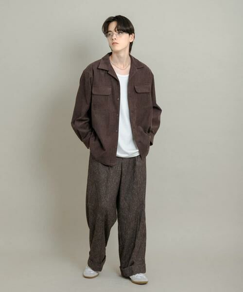 SENSE OF PLACE by URBAN RESEARCH / センスオブプレイス バイ アーバンリサーチ シャツ・ブラウス | ブロックコーデュロイオープンカラーシャツ | 詳細15
