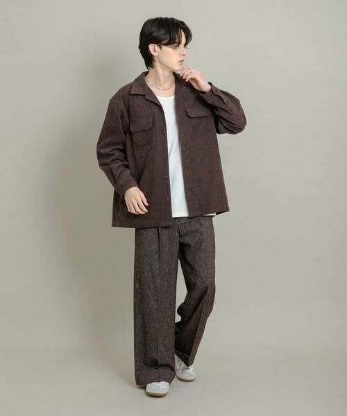 SENSE OF PLACE by URBAN RESEARCH / センスオブプレイス バイ アーバンリサーチ シャツ・ブラウス | ブロックコーデュロイオープンカラーシャツ | 詳細16