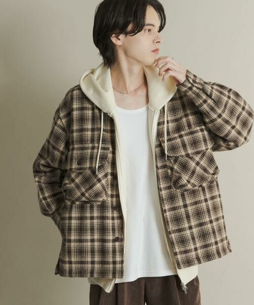 SENSE OF PLACE by URBAN RESEARCH / センスオブプレイス バイ アーバンリサーチ その他アウター | ヘビーネルチェックシャツジャケット | 詳細1