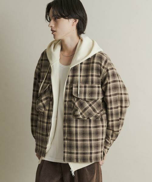 SENSE OF PLACE by URBAN RESEARCH / センスオブプレイス バイ アーバンリサーチ その他アウター | ヘビーネルチェックシャツジャケット | 詳細3
