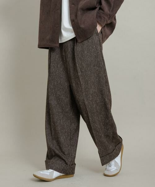 SENSE OF PLACE by URBAN RESEARCH / センスオブプレイス バイ アーバンリサーチ その他パンツ | ネップワイドダブルスラックス | 詳細1