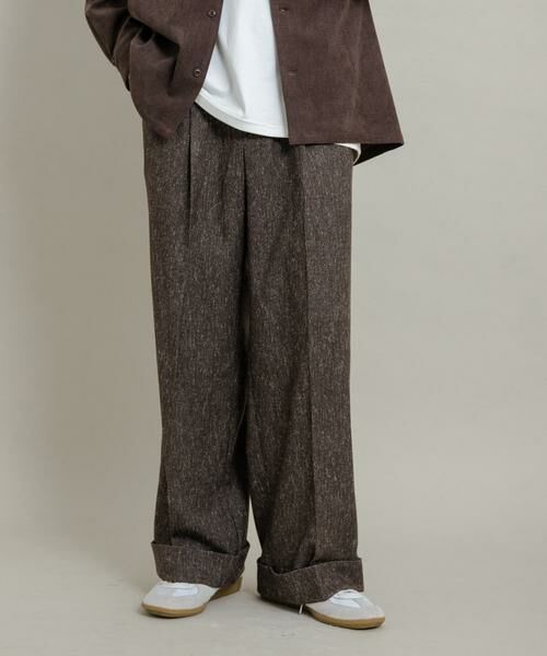 SENSE OF PLACE by URBAN RESEARCH / センスオブプレイス バイ アーバンリサーチ その他パンツ | ネップワイドダブルスラックス | 詳細6
