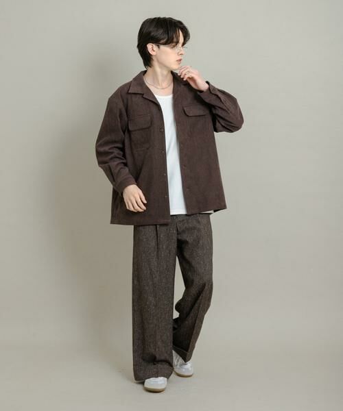 SENSE OF PLACE by URBAN RESEARCH / センスオブプレイス バイ アーバンリサーチ その他パンツ | ネップワイドダブルスラックス | 詳細8