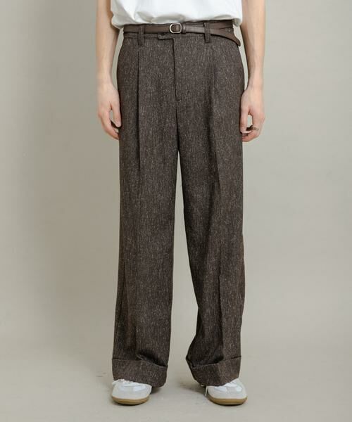 SENSE OF PLACE by URBAN RESEARCH / センスオブプレイス バイ アーバンリサーチ その他パンツ | ネップワイドダブルスラックス | 詳細9