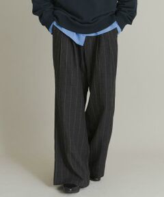 SENSE OF PLACE by URBAN RESEARCH / センスオブプレイス バイ アーバンリサーチ その他パンツ | ウールタッチストライプワイドフレアパンツ