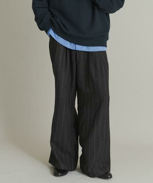 SENSE OF PLACE by URBAN RESEARCH / センスオブプレイス バイ アーバンリサーチ その他パンツ | ウールタッチストライプワイドフレアパンツ | 詳細9