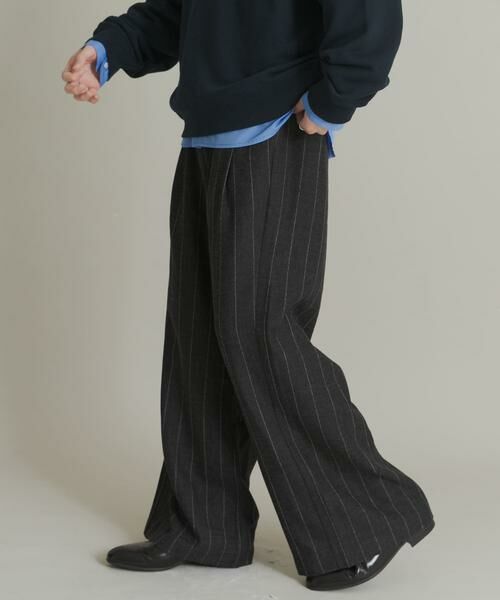 SENSE OF PLACE by URBAN RESEARCH / センスオブプレイス バイ アーバンリサーチ その他パンツ | ウールタッチストライプワイドフレアパンツ | 詳細10