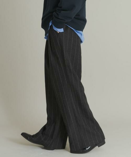 SENSE OF PLACE by URBAN RESEARCH / センスオブプレイス バイ アーバンリサーチ その他パンツ | ウールタッチストライプワイドフレアパンツ | 詳細12