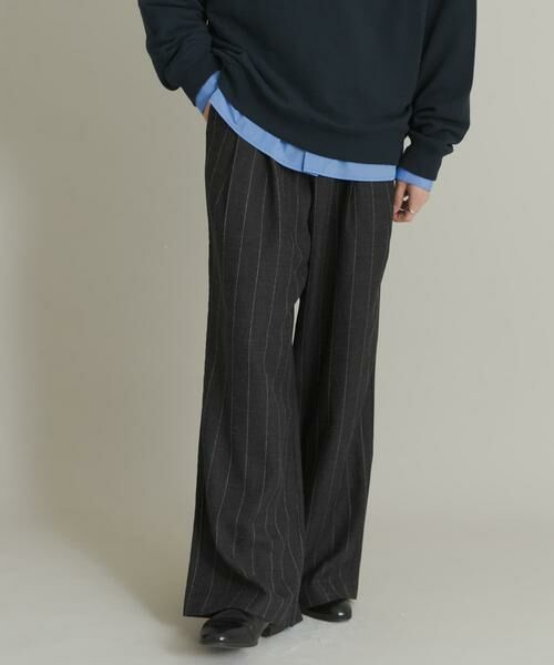 SENSE OF PLACE by URBAN RESEARCH / センスオブプレイス バイ アーバンリサーチ その他パンツ | ウールタッチストライプワイドフレアパンツ | 詳細14
