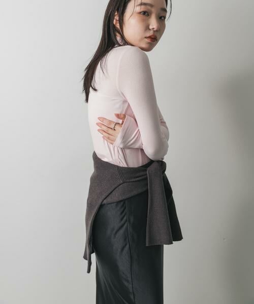 SENSE OF PLACE by URBAN RESEARCH / センスオブプレイス バイ アーバンリサーチ Tシャツ | 『毛玉防止』メローハイネックトップ(ピンク)