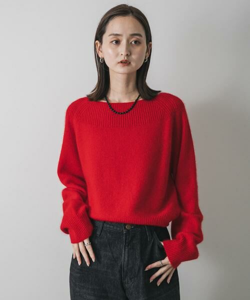 SENSE OF PLACE by URBAN RESEARCH / センスオブプレイス バイ アーバンリサーチ ニット・セーター | ボートネックヘアリーニット | 詳細1