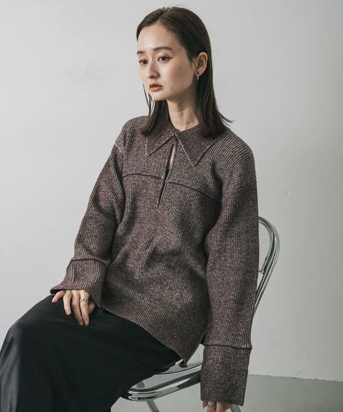 SENSE OF PLACE by URBAN RESEARCH / センスオブプレイス バイ アーバンリサーチ ニット・セーター | ルーズフカVネックセーター | 詳細10