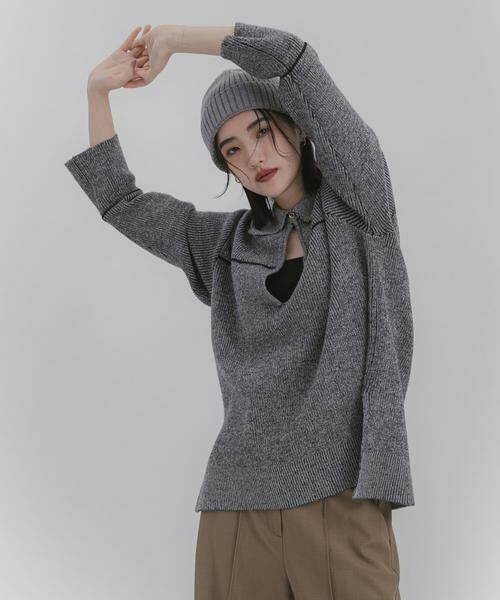 SENSE OF PLACE by URBAN RESEARCH / センスオブプレイス バイ アーバンリサーチ ニット・セーター | ルーズフカVネックセーター | 詳細25