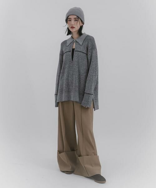 SENSE OF PLACE by URBAN RESEARCH / センスオブプレイス バイ アーバンリサーチ ニット・セーター | ルーズフカVネックセーター | 詳細27