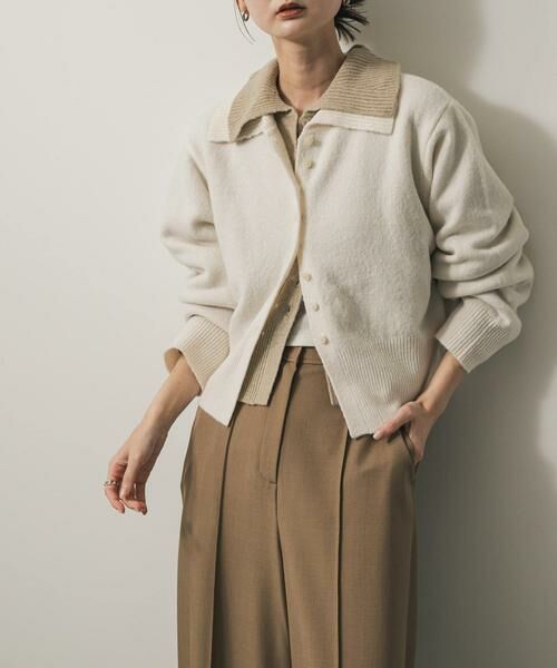 SENSE OF PLACE by URBAN RESEARCH / センスオブプレイス バイ アーバンリサーチ ニット・セーター | エリツキカーディガン(アイボリー)