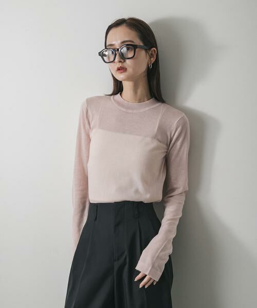 SENSE OF PLACE by URBAN RESEARCH / センスオブプレイス バイ アーバンリサーチ ニット・セーター | シアーハイネックセーター | 詳細1