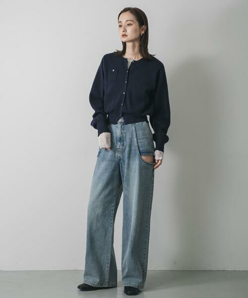 SENSE OF PLACE by URBAN RESEARCH / センスオブプレイス バイ アーバンリサーチ カーディガン・ボレロ | ポケットデザインカーディガン | 詳細4