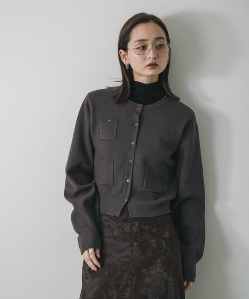 SENSE OF PLACE by URBAN RESEARCH/センスオブプレイス バイ アーバンリサーチ ポケットデザインカーディガン チャコールグレー one SENSE OF PLACE by URBAN RESEARCH/センスオブプレイス バイ アーバンリサーチ ポケットデザインカーディガン チャコールグレー one