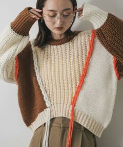 SENSE OF PLACE by URBAN RESEARCH / センスオブプレイス バイ アーバンリサーチ ニット・セーター | パッチワークセーター