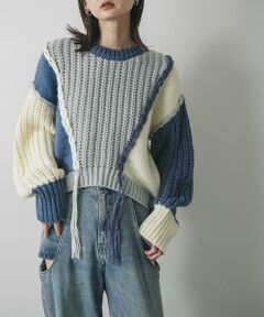 SENSE OF PLACE by URBAN RESEARCH / センスオブプレイス バイ アーバンリサーチ ニット・セーター | パッチワークセーター