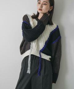SENSE OF PLACE by URBAN RESEARCH / センスオブプレイス バイ アーバンリサーチ ニット・セーター | パッチワークセーター
