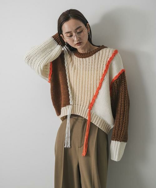 SENSE OF PLACE by URBAN RESEARCH / センスオブプレイス バイ アーバンリサーチ ニット・セーター | パッチワークセーター | 詳細2