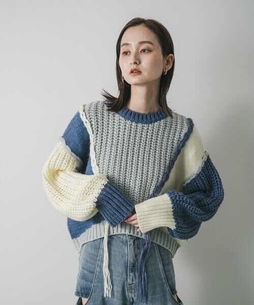SENSE OF PLACE by URBAN RESEARCH / センスオブプレイス バイ アーバンリサーチ ニット・セーター | パッチワークセーター | 詳細8