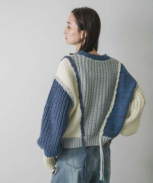 SENSE OF PLACE by URBAN RESEARCH / センスオブプレイス バイ アーバンリサーチ ニット・セーター | パッチワークセーター | 詳細10