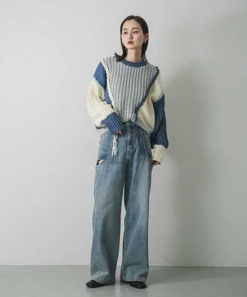 SENSE OF PLACE by URBAN RESEARCH / センスオブプレイス バイ アーバンリサーチ ニット・セーター | パッチワークセーター | 詳細11