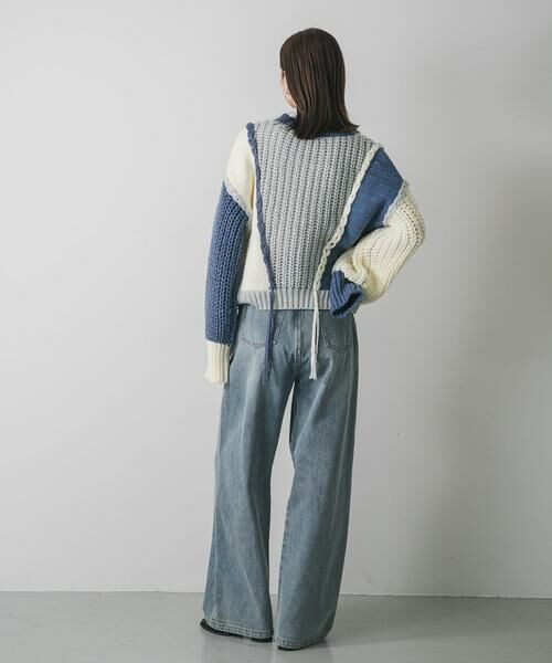 SENSE OF PLACE by URBAN RESEARCH / センスオブプレイス バイ アーバンリサーチ ニット・セーター | パッチワークセーター | 詳細12