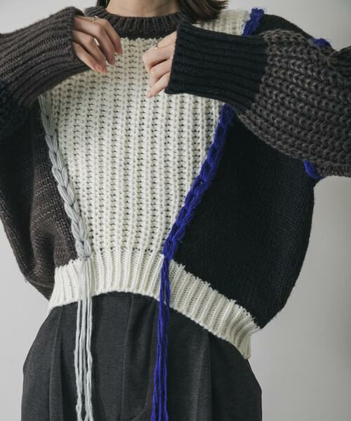 SENSE OF PLACE by URBAN RESEARCH / センスオブプレイス バイ アーバンリサーチ ニット・セーター | パッチワークセーター | 詳細20