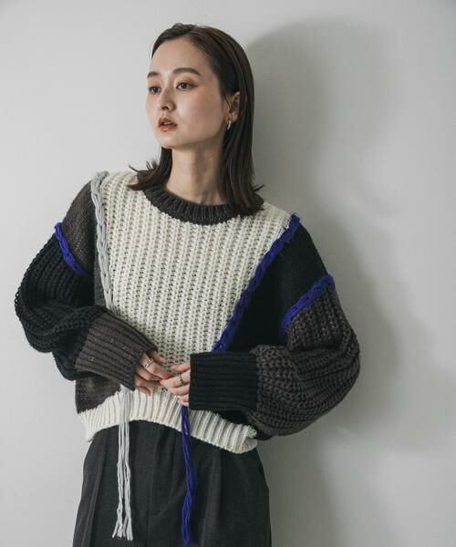 SENSE OF PLACE by URBAN RESEARCH / センスオブプレイス バイ アーバンリサーチ ニット・セーター | パッチワークセーター | 詳細21