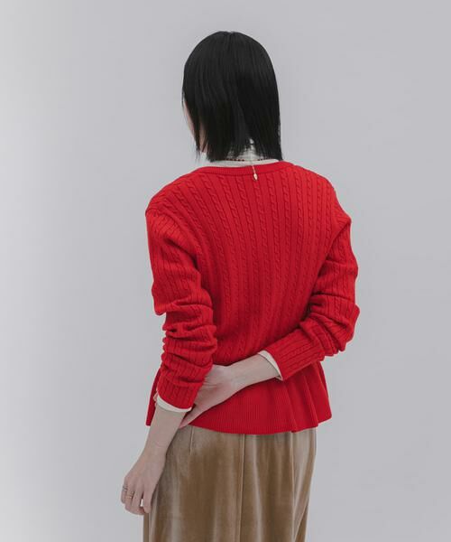 SENSE OF PLACE by URBAN RESEARCH / センスオブプレイス バイ アーバンリサーチ ニット・セーター | ミニケーブルペプラムセーター | 詳細3