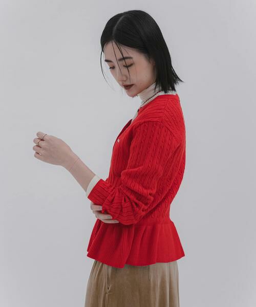 SENSE OF PLACE by URBAN RESEARCH / センスオブプレイス バイ アーバンリサーチ ニット・セーター | ミニケーブルペプラムセーター | 詳細4